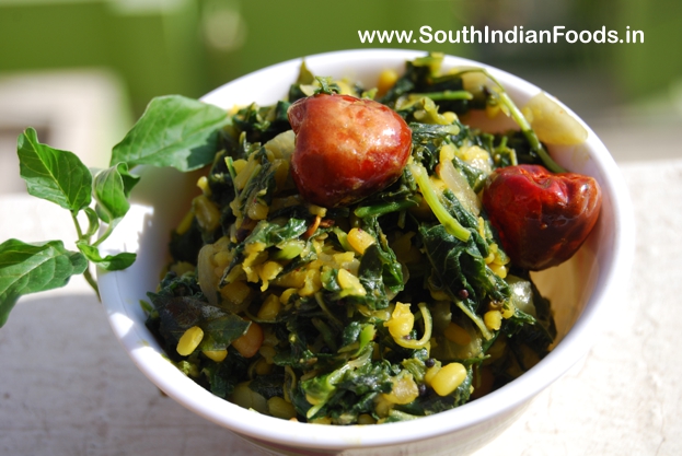 Amaranth Greens moong dal kootu