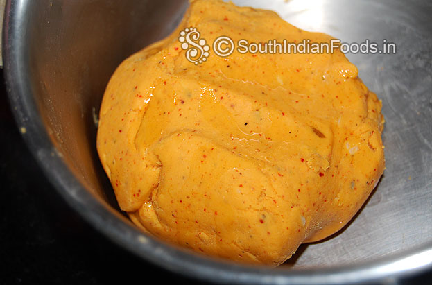Kara murukku dough is ready add oil knead it again