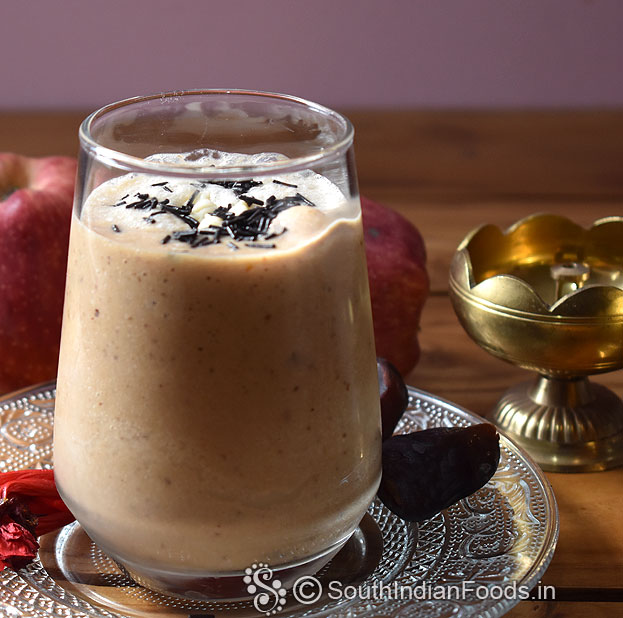 Apple chocolate ice cream milkshake 
