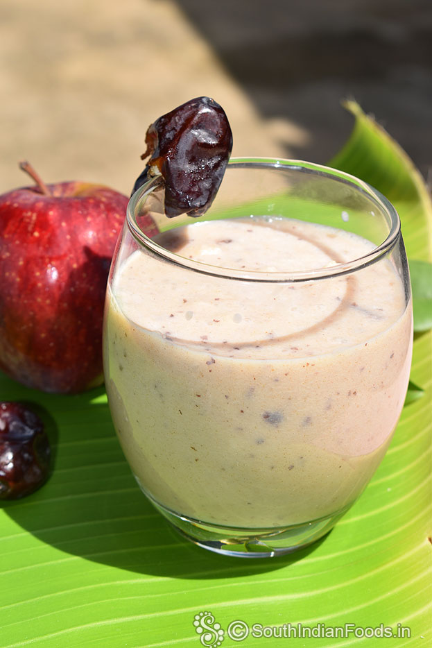 Apple dates milkshake ready