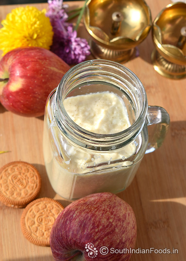 Apple golden oreo cookie milkshake