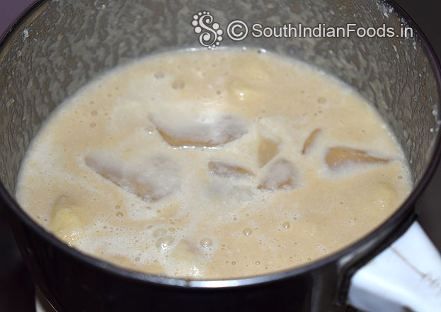 Add ice cubes, blend till smooth and frothy