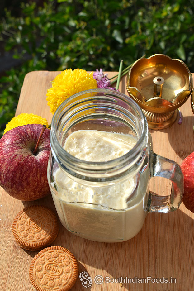 Instant breakfast apple milkshake