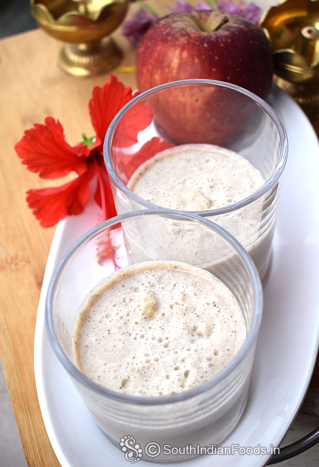 Apple ice cream milkshake
