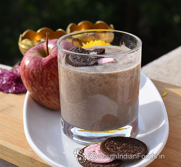 Apple chocolate oreo milkshake
