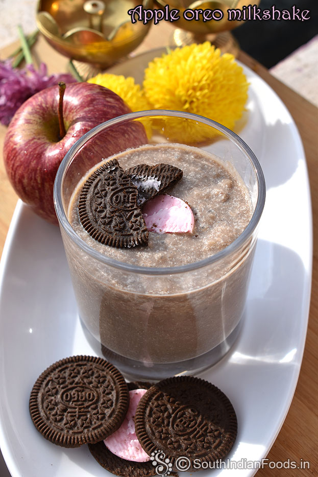 Apple oreo milk smoothie