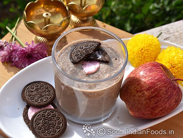 Chocolate oreo apple milkshake
