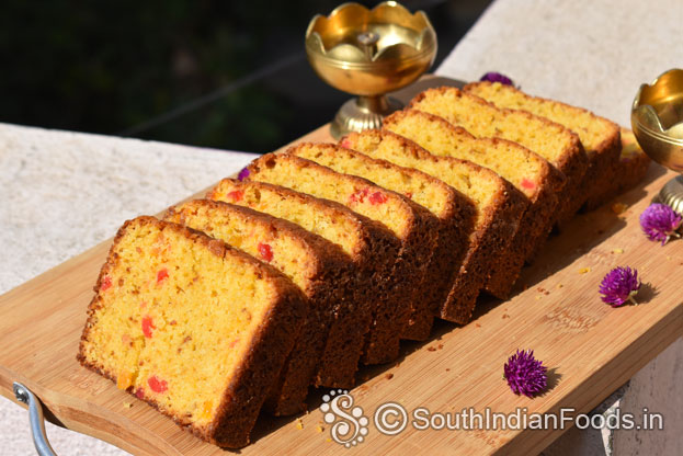 Perfect apricot orange loaf cake ready