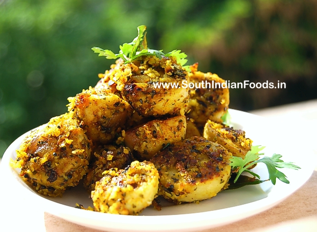 Arbi dried fenugreek leaves roast