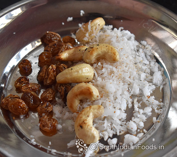 Transfer roasted ingredients to a plate, keep it aside