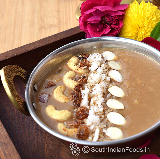 Arisi paruppu payasam with jaggery