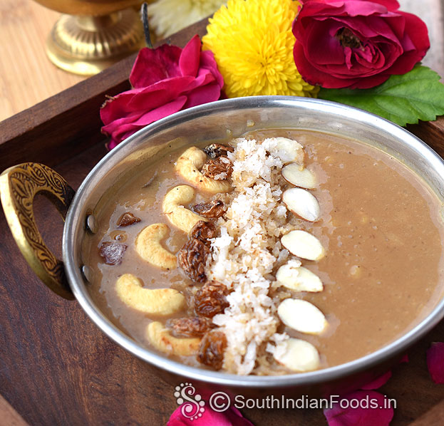 Rice dal pudding with jaggery