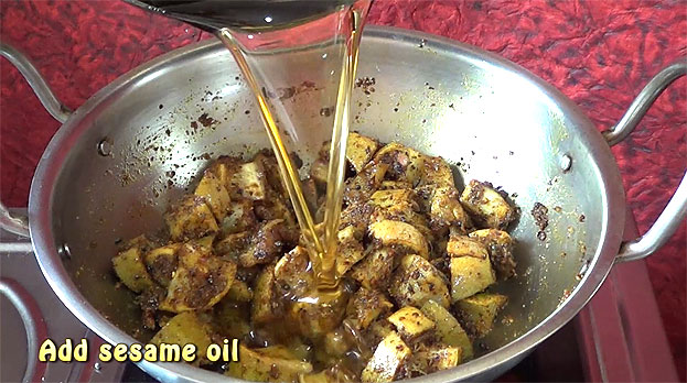 Add sesame oil