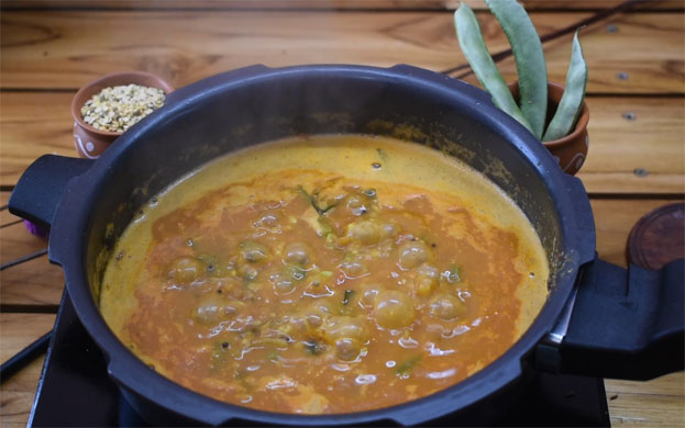 Avarakkai sambar step 14