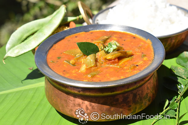 Avarakkai pasi paruppu sambar