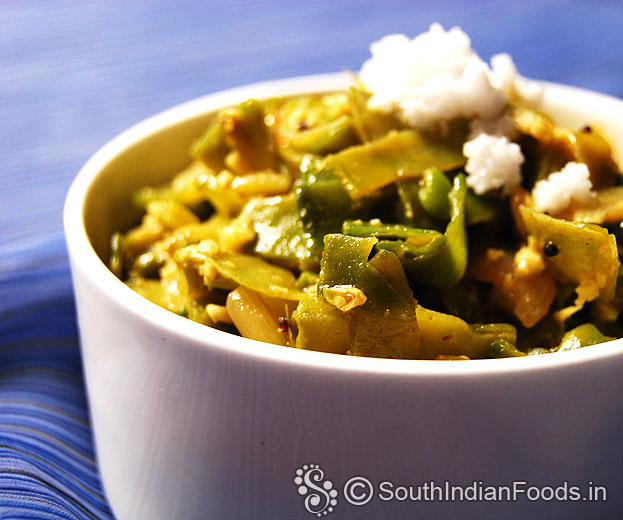 Broad beans palya/Thoran