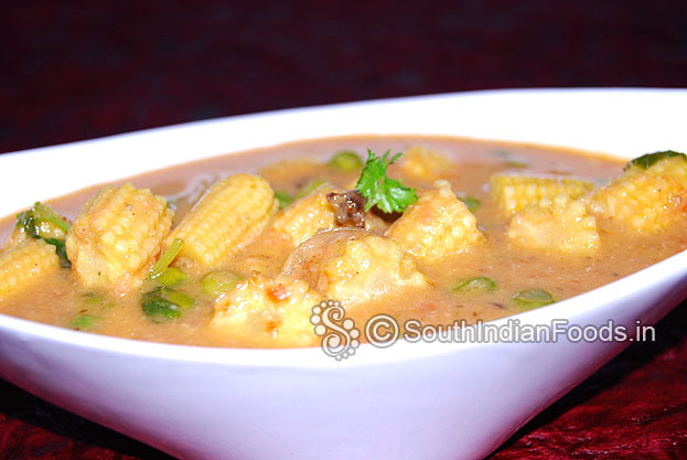 Baby corn butter masala