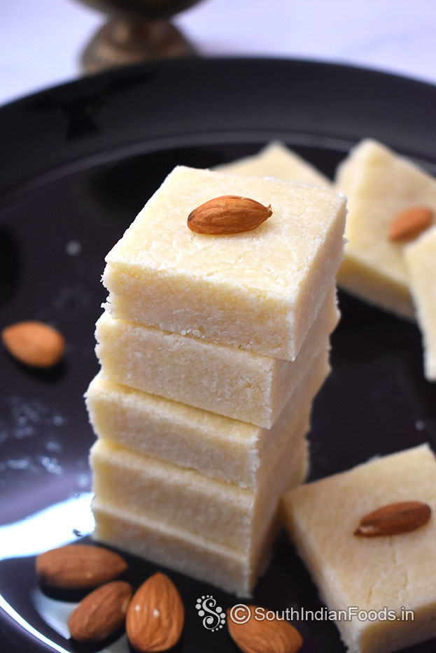 badam burfi recipe step 29