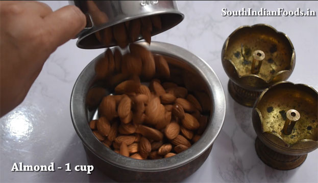 badam burfi recipe step 1