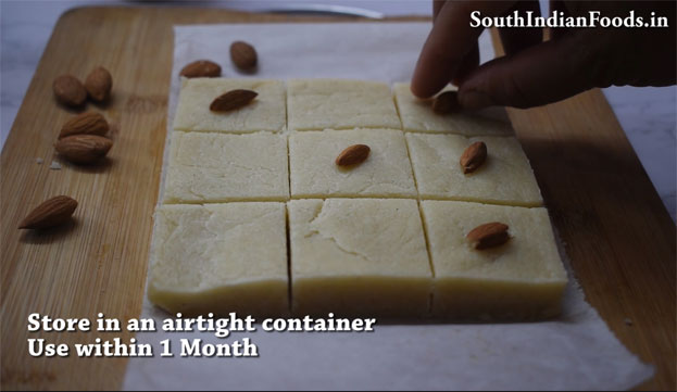 badam burfi recipe step 27