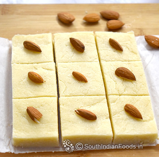 Burfi with less ghee