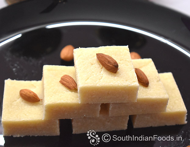No long time cooking burfi