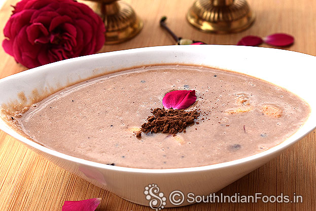 Chocolate badam pudding