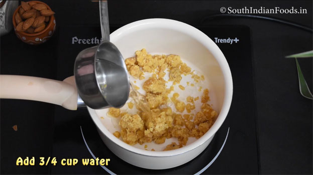 badam jaggery halwa step 10
