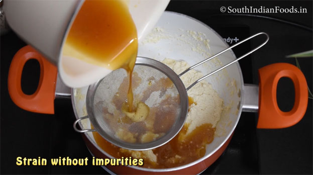 badam jaggery halwa step 13
