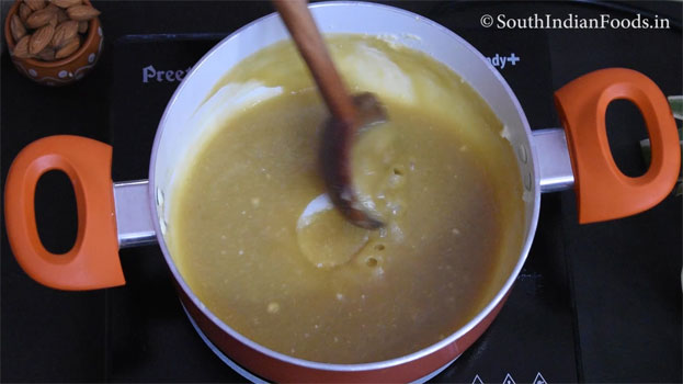 badam jaggery halwa step 15