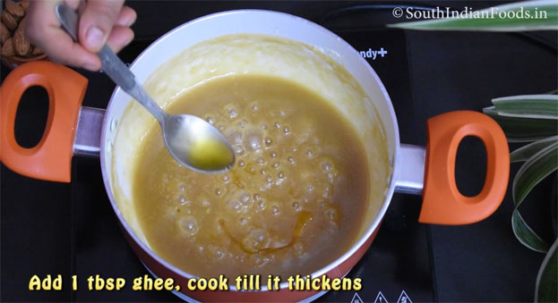 badam jaggery halwa step 16