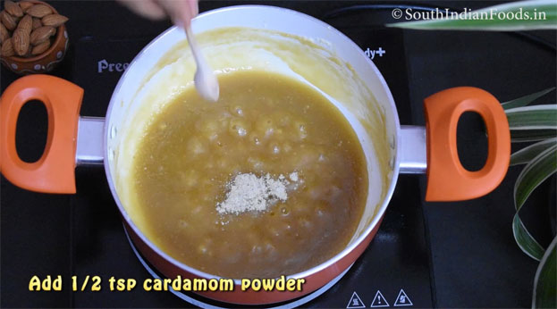 badam jaggery halwa step 18