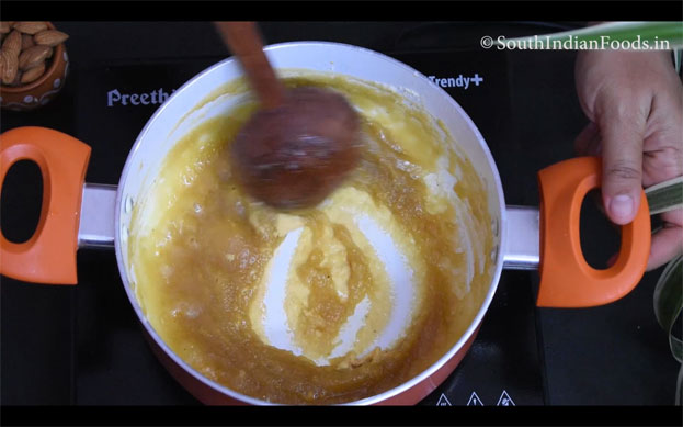 badam jaggery halwa step 20