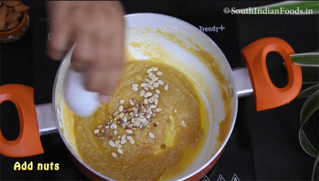 badam jaggery halwa step 21