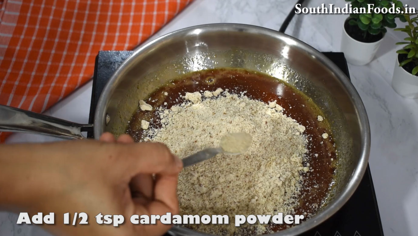 badam jaggery ladoo recipe step 12
