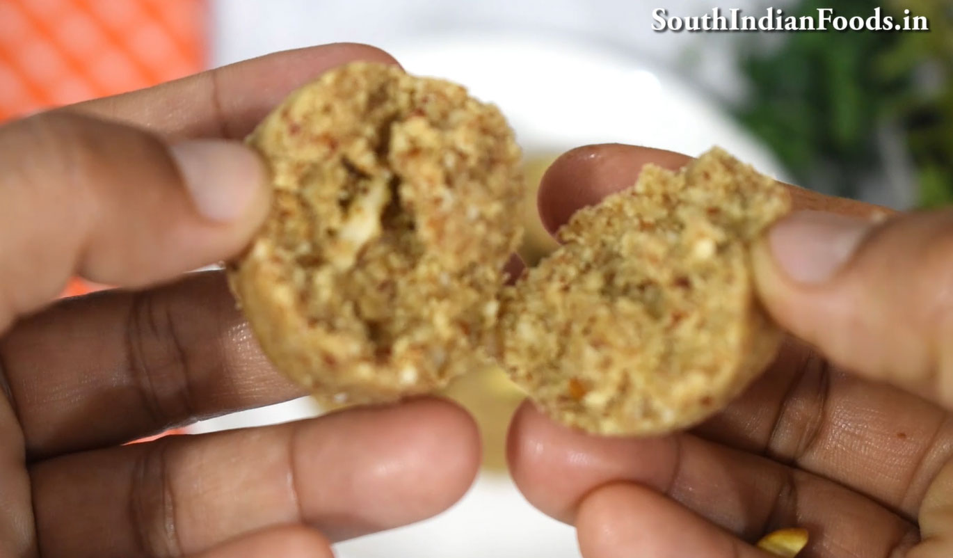 badam jaggery ladoo recipe step 2