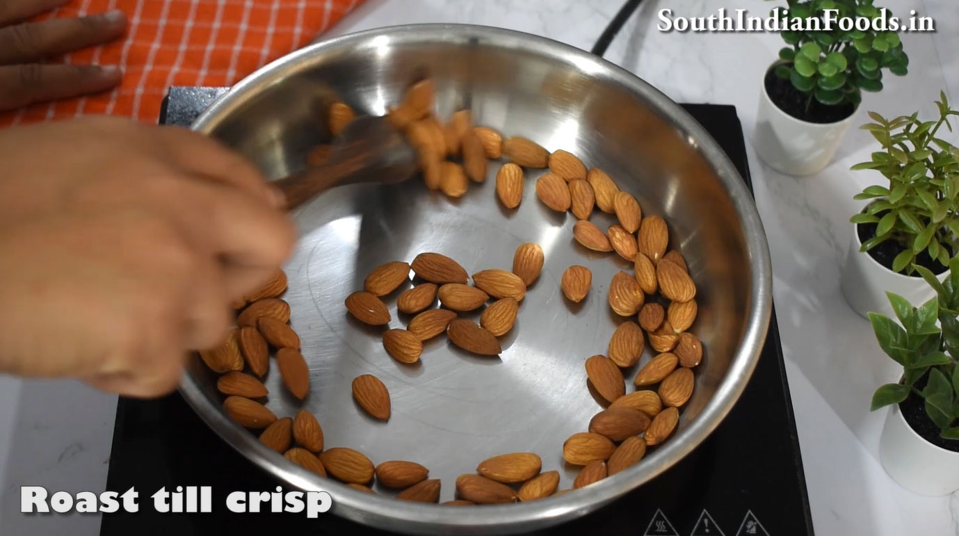 badam jaggery ladoo recipe step 4