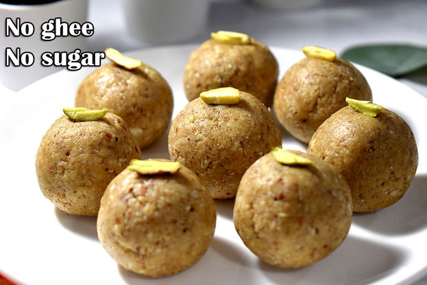 badam jaggery ladoo recipe step 17