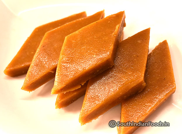Soft badam jaggery katli
