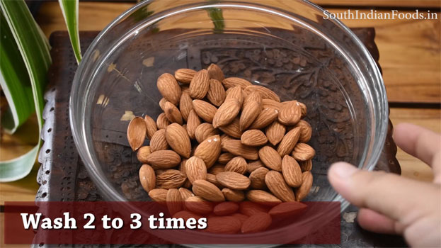 Badam jaggery katli step 1