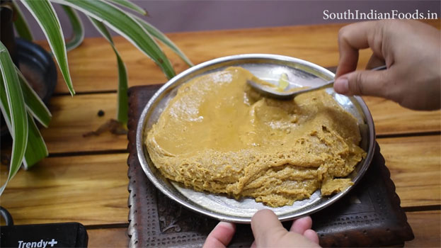 Badam jaggery katli step 32