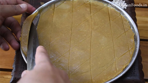 Badam jaggery katli step 34