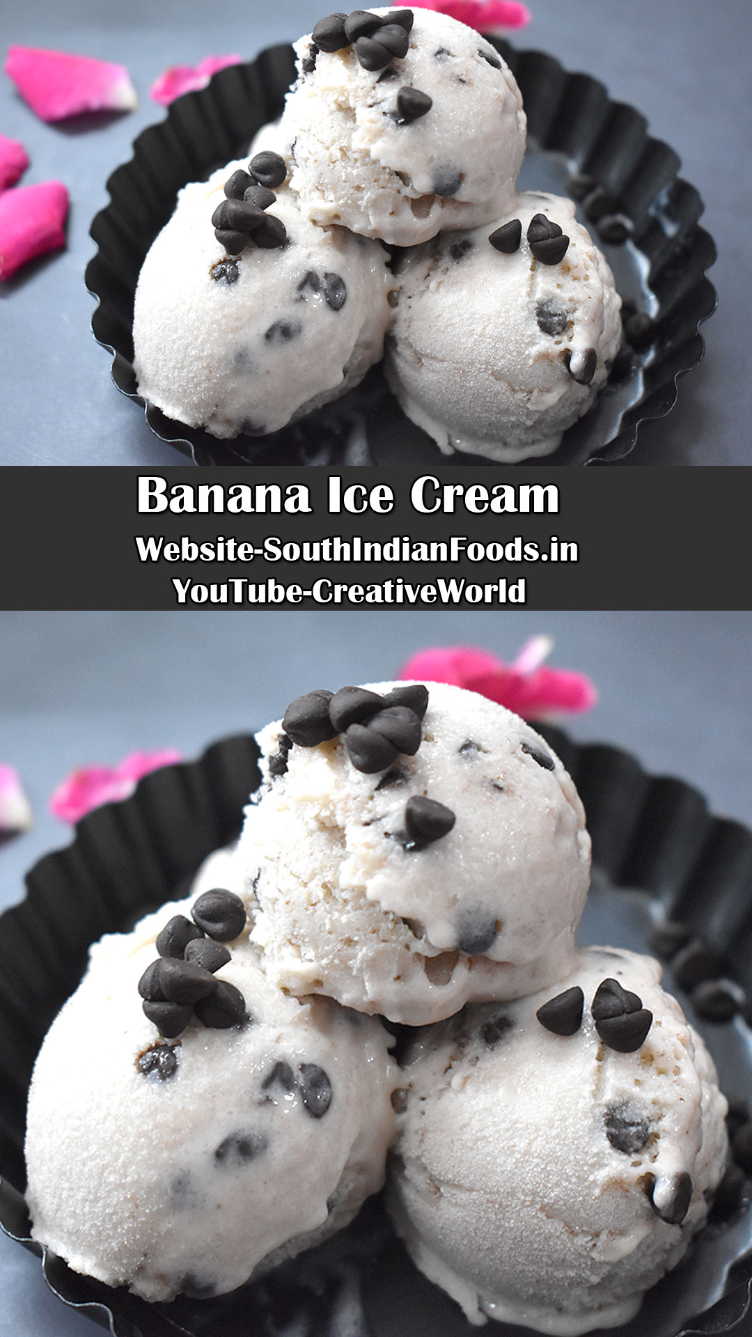 Banana chocolate chip ice crea