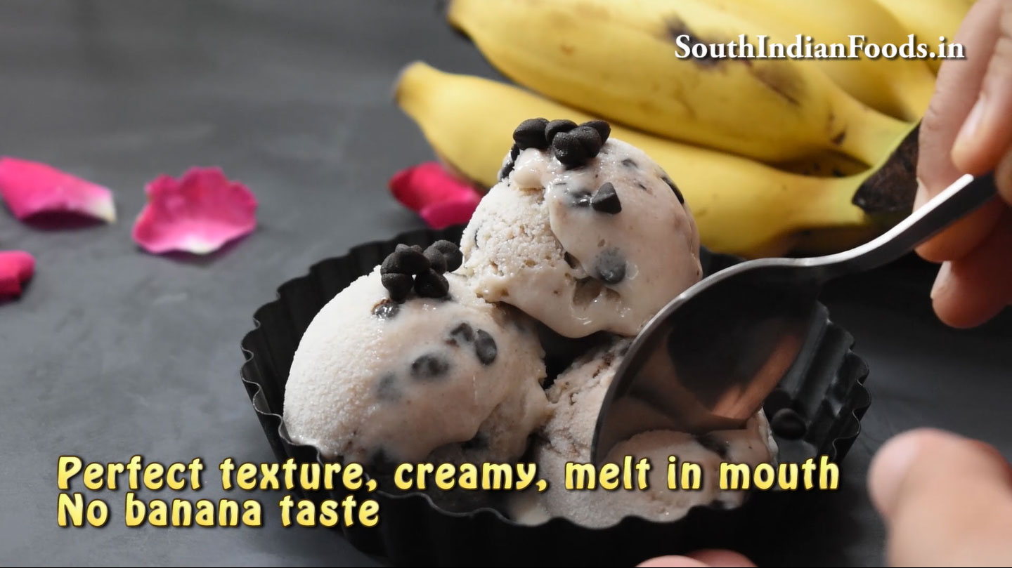 Banana chocolate chip ice crea