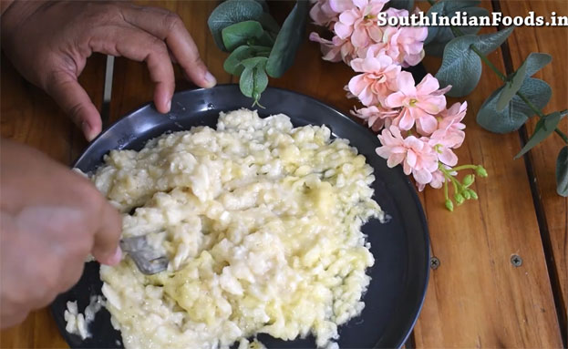 Banana corn flour halwa recipe step 5