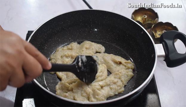 Banana jaggery halwa recipe step 14