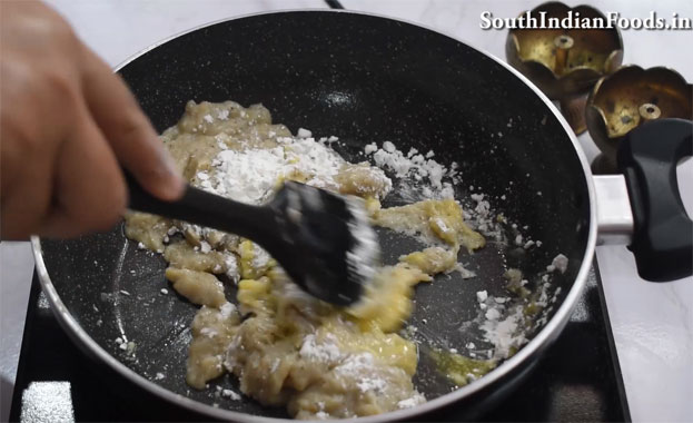Banana jaggery halwa recipe step 17