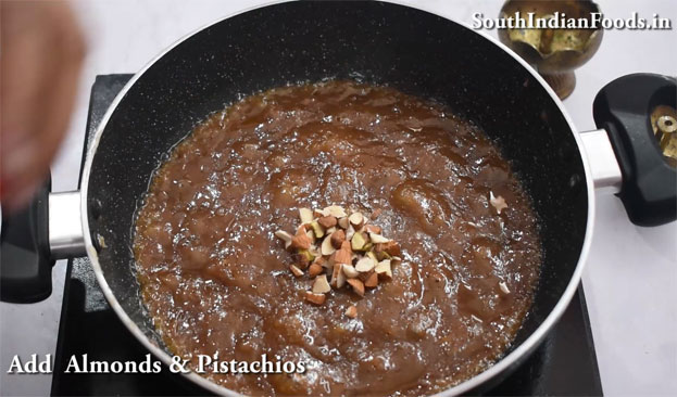 Banana jaggery halwa recipe step 27