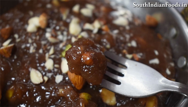 Banana jaggery halwa recipe step 32