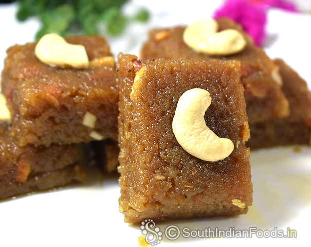 Banana arisi maavu jaggery halwa